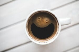 café feliz e saudável